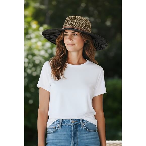 San Diego Women\'s Hat Company Poly Large OS Brim Two-Tone Brown Packable Cruise main image 7